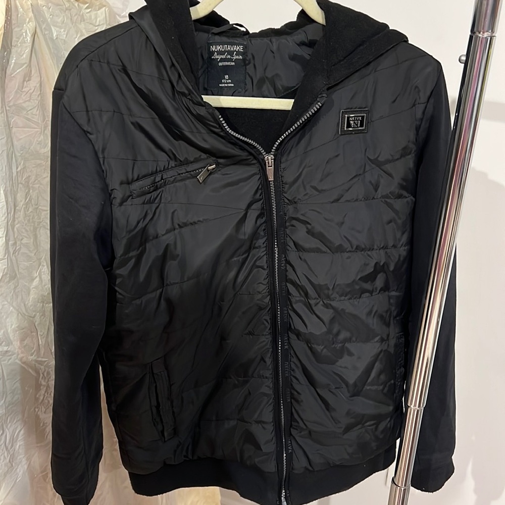 Nukutavake Boy’s Black Lightweight Jacket/Hoodie